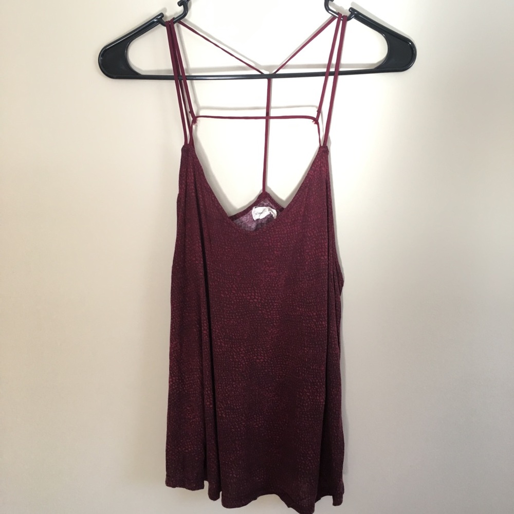 SOLD — Strappy Maroon Tank Top